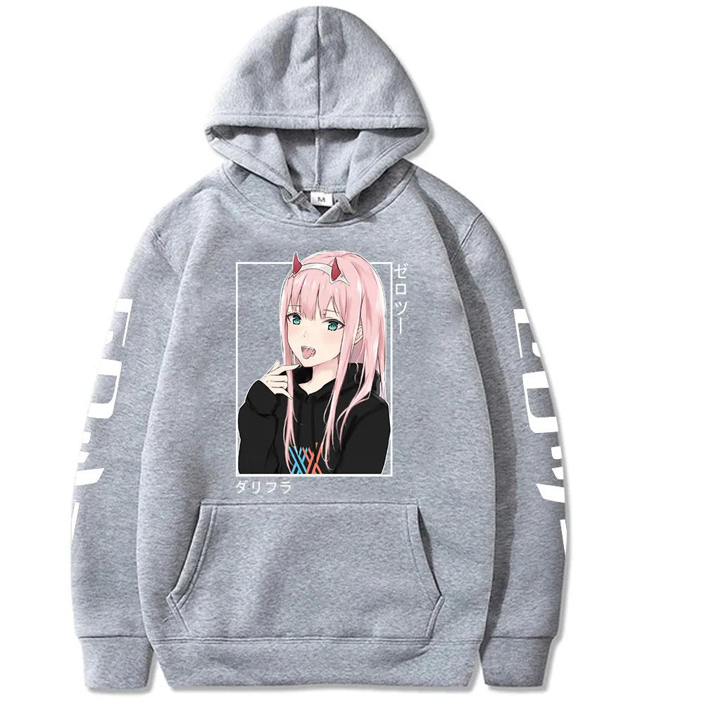 

Два повседневных толстовки Franxx толстовки графика Harajuku толстовки аниме нуль дорогой в уличном стиле унисекс The Franxx Zero Two H