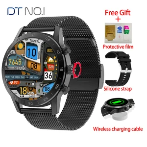 kk70dt70 smart watch men 454454 hd screen phone call wireless charger rotary button ip68 waterproof music play ecg smartwatch free global shipping