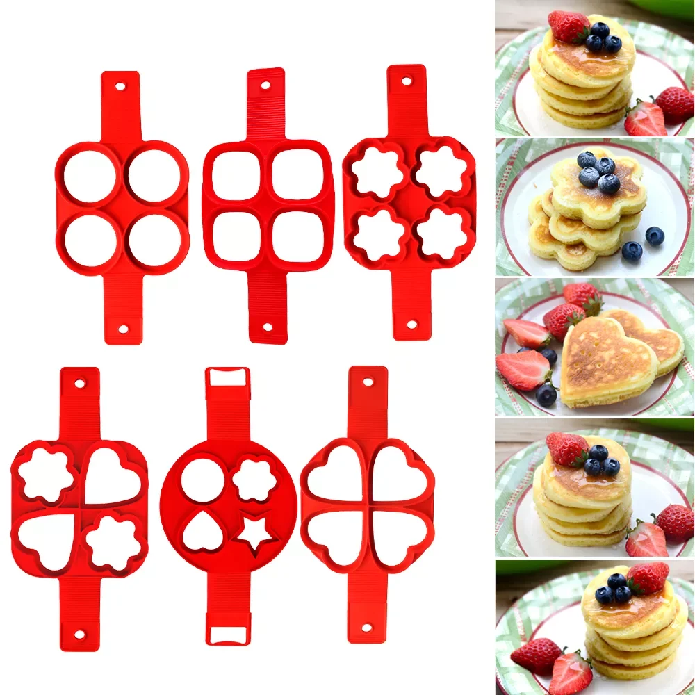 

Silicone Egg Pancake Ring Non Stick Pancake Maker Mold Heart Fantastic Egg Cooker Fried Egg Omelet Mould for Cooking Accessories