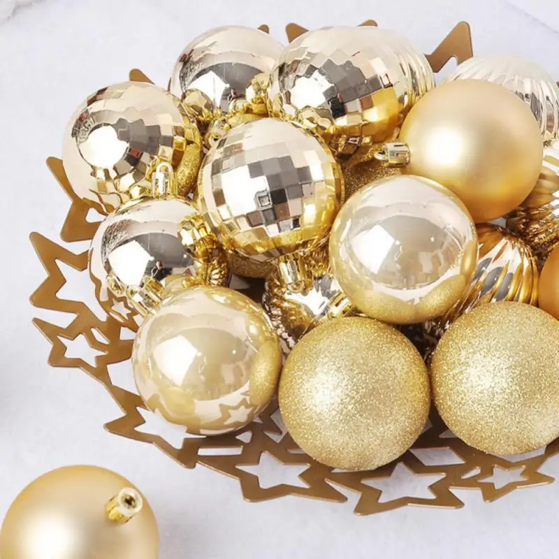 36pcs 3cm Christmas Balls Tree Ornaments Ball Xmas Hanging Pendants Home Party Decor New Year Gift