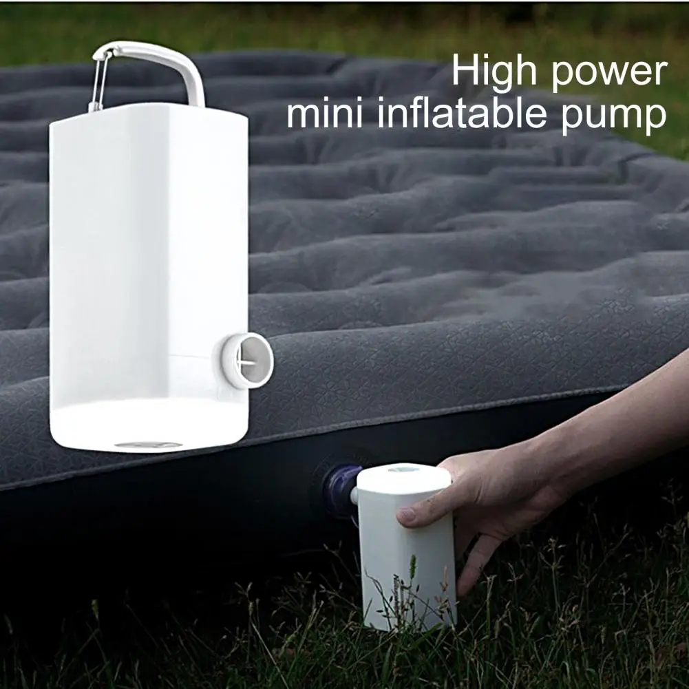 Mini Pump 4-in-1 Portable Mini Electric Inflator USB Charging Outdoor Air Pump Air Mattress Boat Vacuum Pump Camping Latern