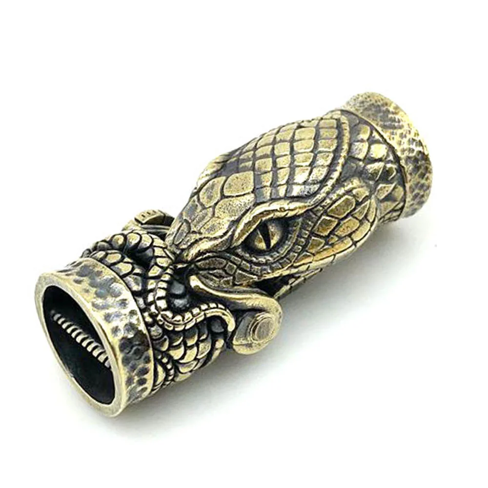 

EDC Outdoor Tool DIY Accessories For Bracelet Weaving Paracord Multifunction Buckle Brass Snake Head / Dropshipping