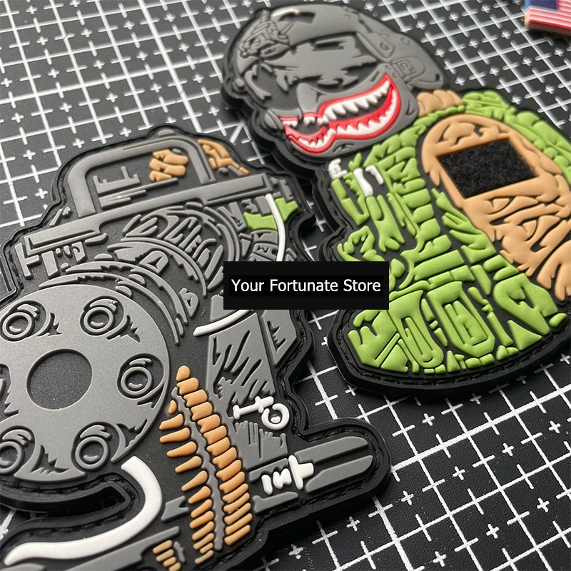 Боевой ручной пистолет-пулемет Гатлинга ПВХ Патчи военное оружие тактический