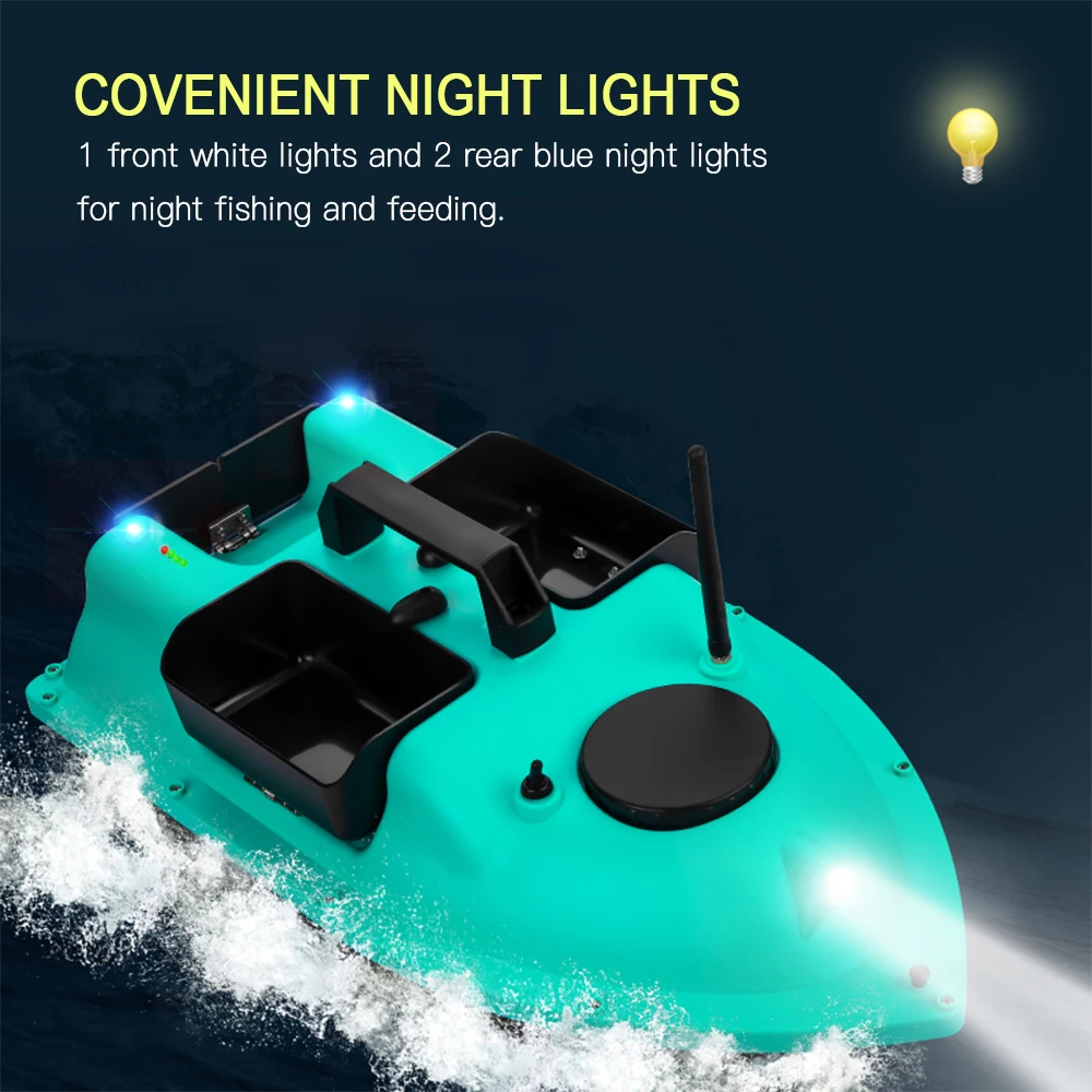 

R18 16-points Positioning Wireless GPS Fishing Bait Boat with 3 Bait Containers Remo Control Boat with Automatic Return Function