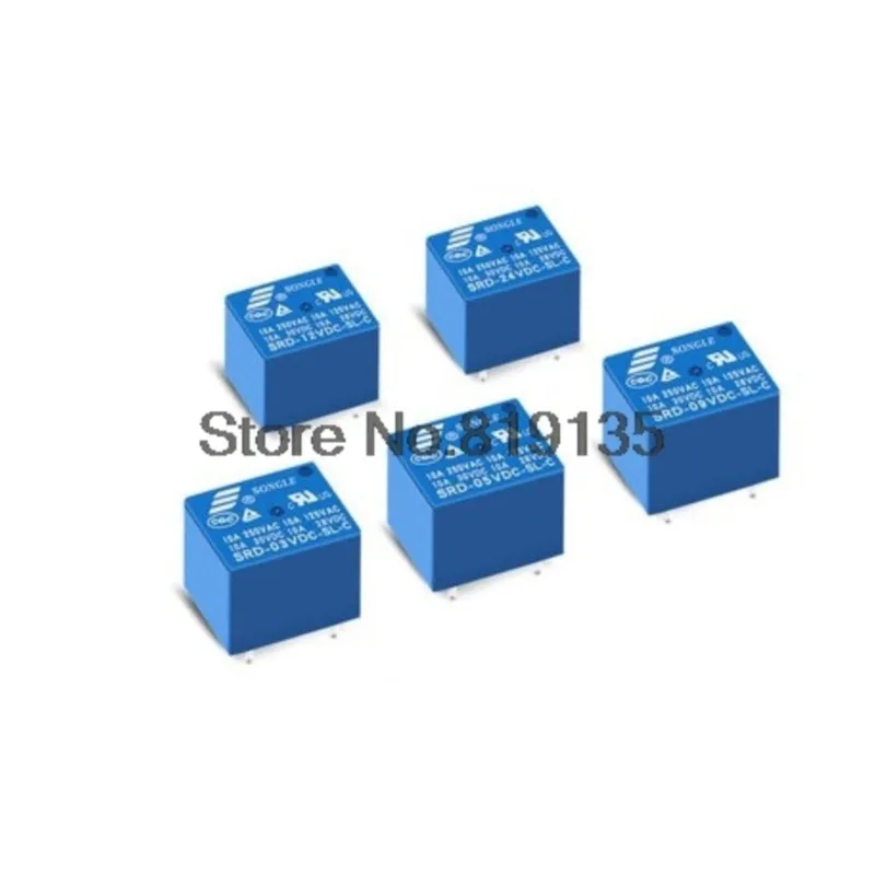 Реле SRD-03VDC-SL-C SRD-05VDC-SL-C SRD-06VDC-SL-C SRD-09 VDC-SL-C 3V 5V 6V 9V 10A 250VAC 5PIN