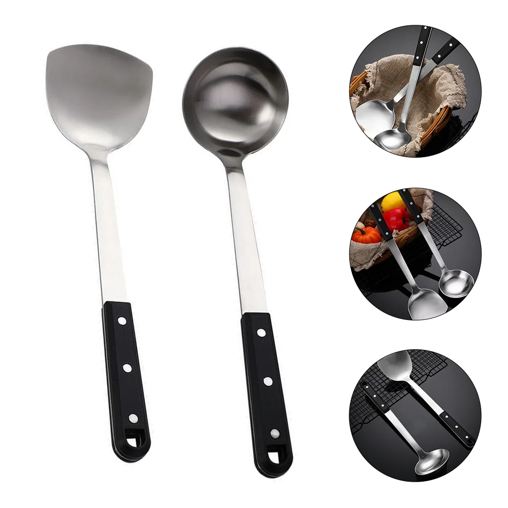 

Ladle Wok Spoon Spoons Set Cooking Spatula Stirring Soup Stick Utensils Non Frying Mixing Cookware Stir Fry Chinese