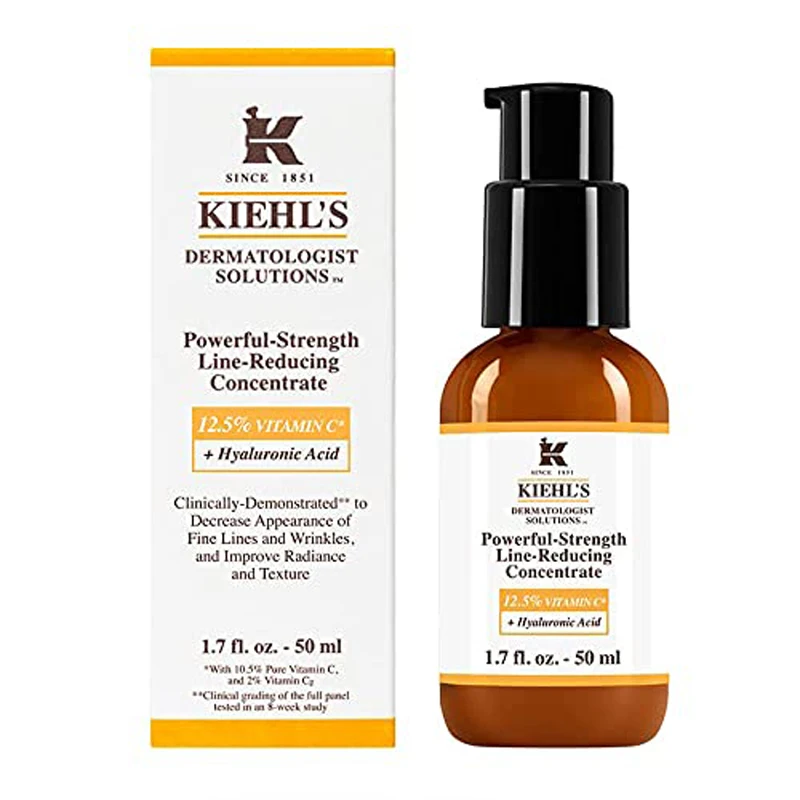 

Original Kiehl's Powerful-Strength Line-Reducing Concentrate Shrink Pores Serum Moisturizing Nourish Smooth Pores Repair Essence