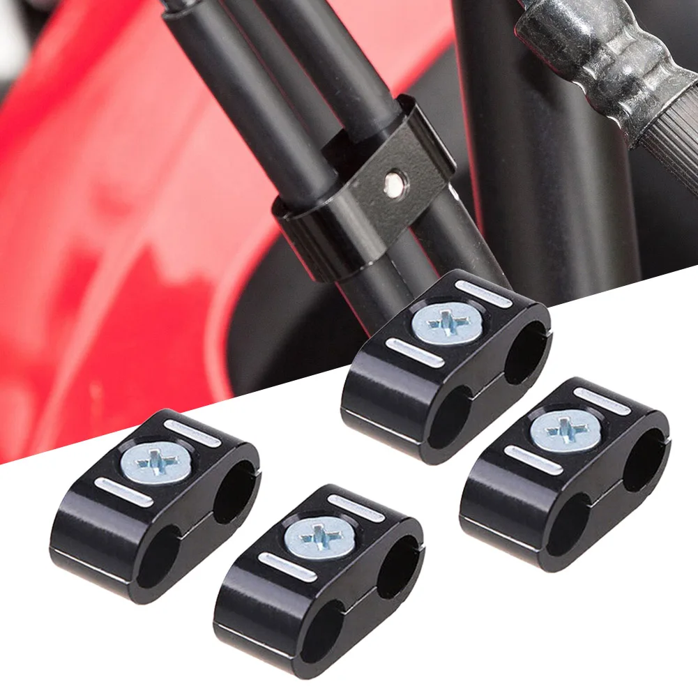 

4pcs Motorcycle Brake Throttle Cable Clamp Clip Holder Organizer Wire Line Clamp Brake Lines Electrical Wiring Clips
