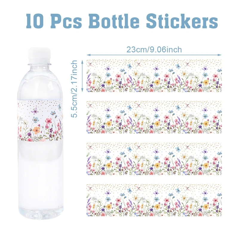 

Дикие цветочные наклейки для бутылок FENGRISE