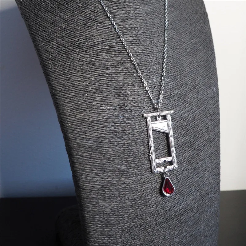 Новое модное винтажное гильотинное ожерелье с каплей крови ювелирные изделия