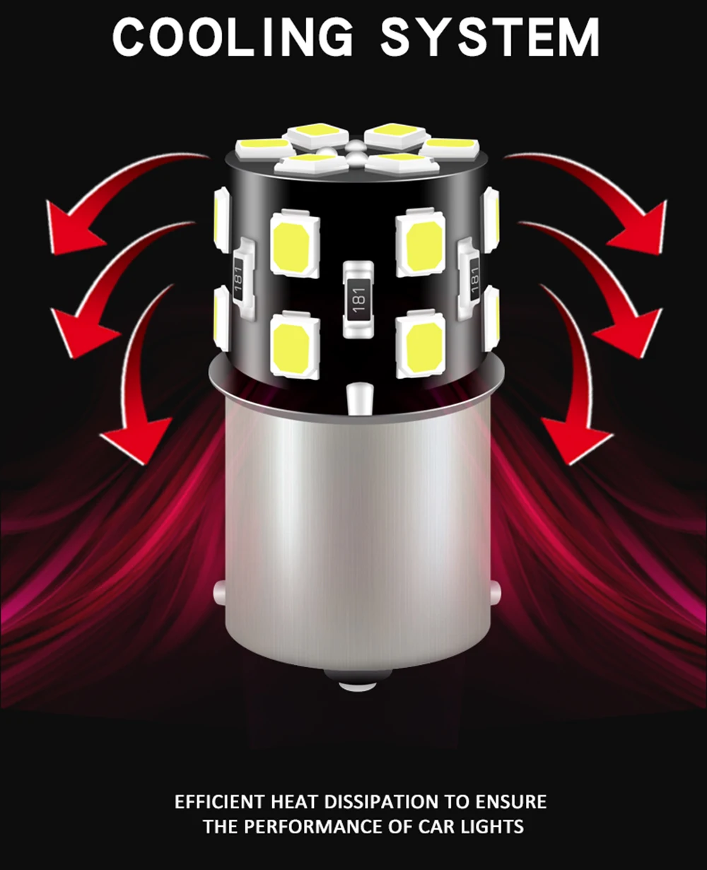 Автомобильная лампа Jiachi 2 шт. 1156 BA15S супер яркая заднего хода P21W фонарь BA15D 1157 P21/5 Вт