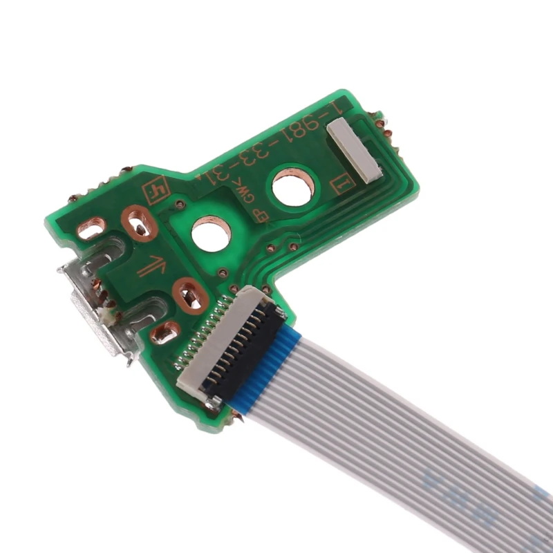 Фото Для контроллера PS4, плата зарядки Micro USB, порт, разъем, док-станция, 12 контактов, JDS 001 011 030 040 050 055, соединительный кабель №3