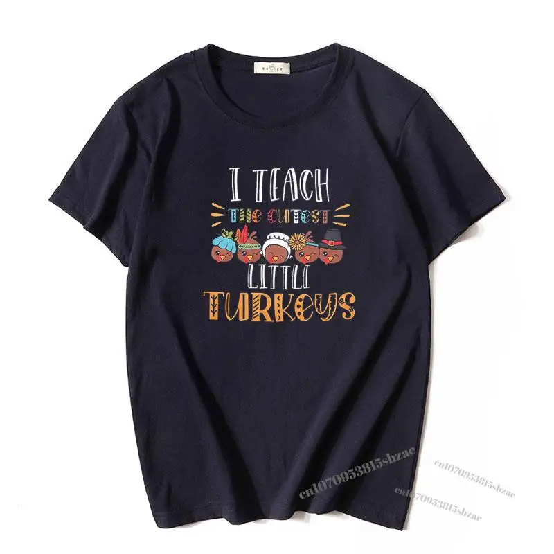 

Women Teacher Thanksgiving Tee Shirts Cute Turkey Graphic T-shirt Funny Saying Short Sleeve Top Clothing