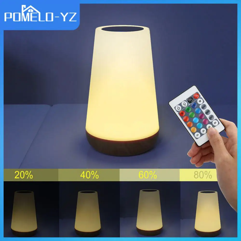 

Kid Bedroom Night Lamp Creative Table Lamp Decoration Remote Control Touch Dimmable Lamp Home Accessories Usb Rechargeable Rgb