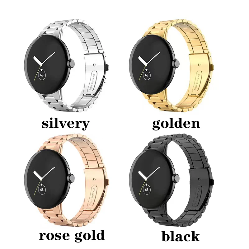 For Pixel Watch Stainless Steel Bands Bracelet For Google Pixel Watch Classic Metal Strap Replacement Band Watchband Accessories