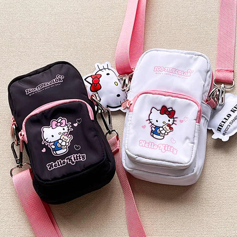 Маленькие сумки через плечо Hello Kitty мини-кошельки для мобильных телефонов с