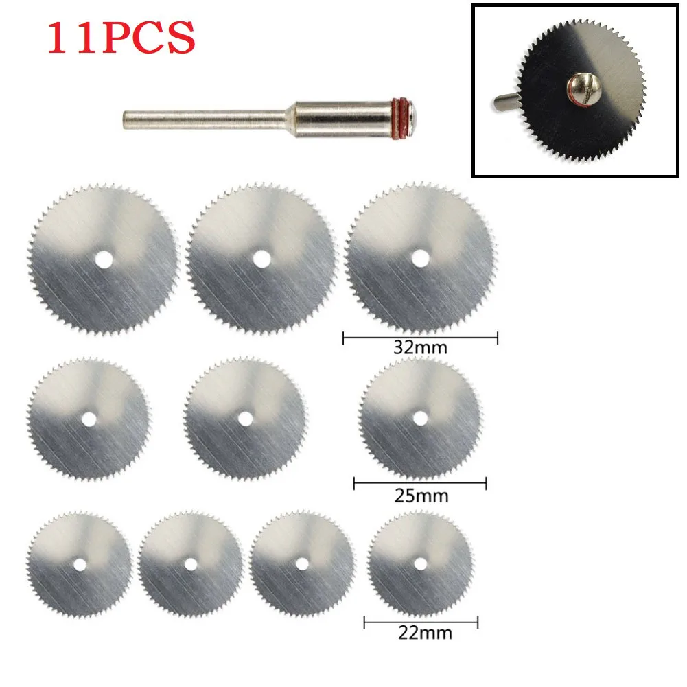 

11PCS Circular Saw Blade 3mm Hss Cutting Disc Rotating Drilling Tool Accessories For Wood Metal Cutting Tool