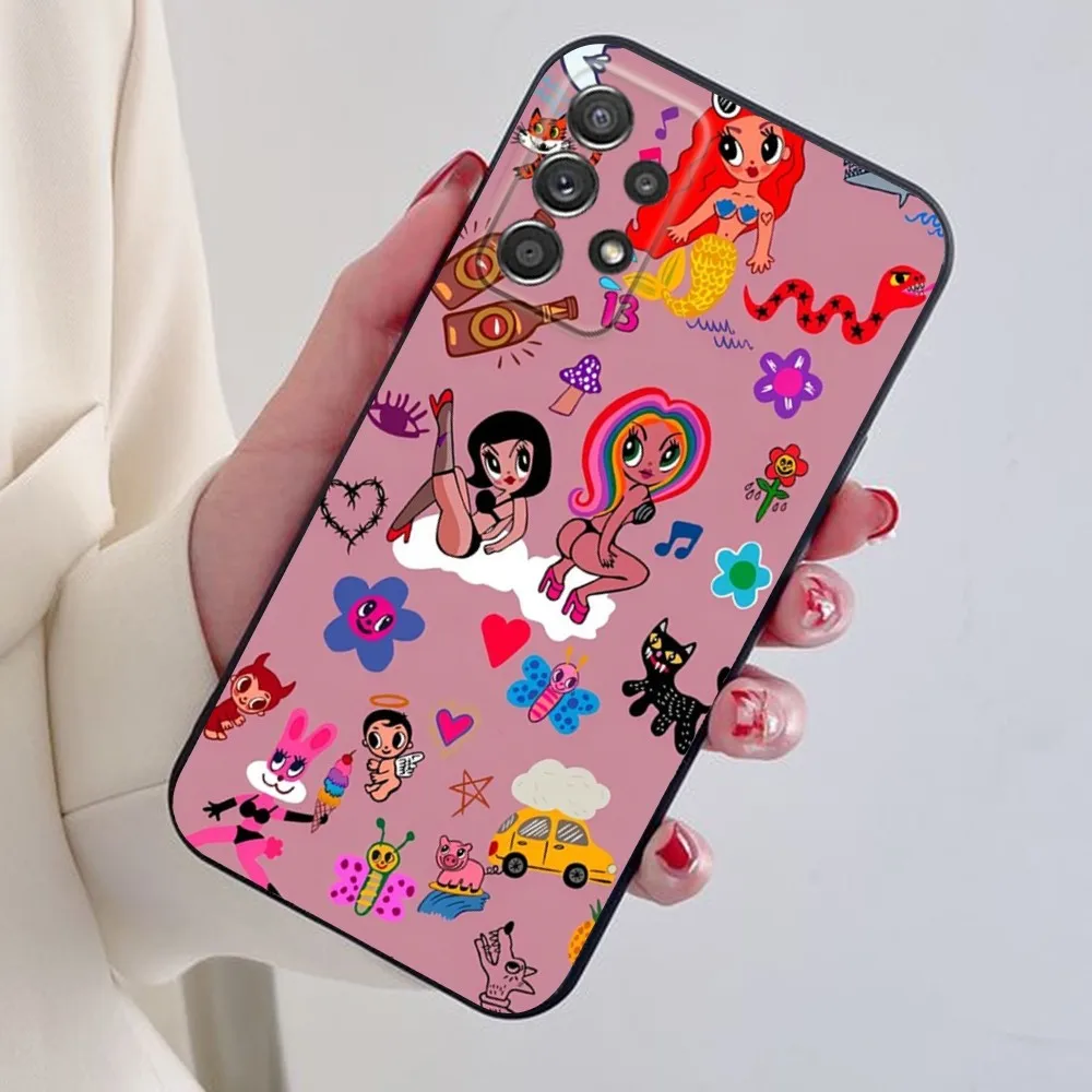 Чехол для телефона Karol G Samsung S24 S21 S22 S23 S30 Ultra S20 Plus Note 10 9 черный мягкий силиконовый