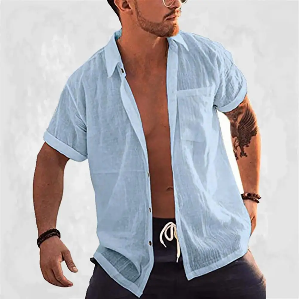 

Shirt Trendy Loose Single-breasted Summer Tops Lapel Simple Summer Tops