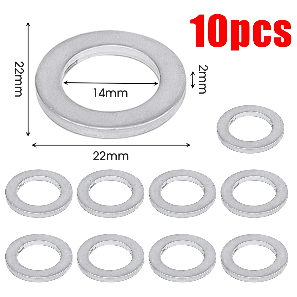 

14 мм алюминиевая сливная пробка для масла, набор шайб, нескользящая, для длительного уплотнения, внешние аксессуары для автомобиля, совместимые смены масла