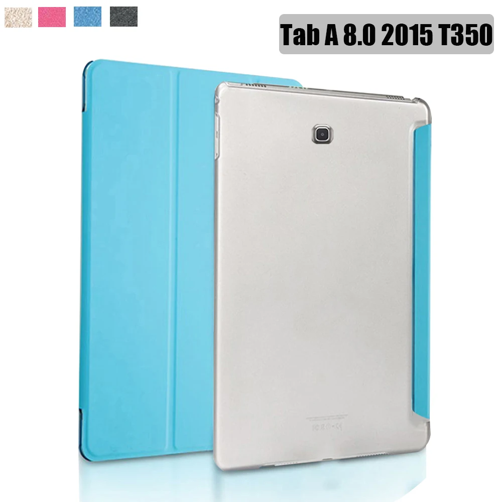 

Stand PU Leather Cover Case for Samsung Galaxy Tab A 8.0 2015 SM-T355 SM T350 T355 P350 P355 Tri-fold Smart Tablet Shell