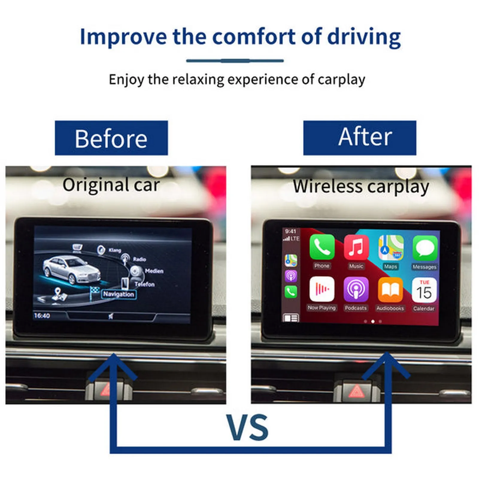 Беспроводной Android Carplay модуль Автомобильный приемник декодер коробка для Audi A1 A3 A4