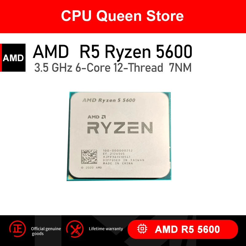 

Новый процессор AMD R5 5600 Ryzen 5 5600 3,5 ГГц 6-ядерный 12-поточный процессор 7 нм L3 = 32M 100-000000927 разъем AM4