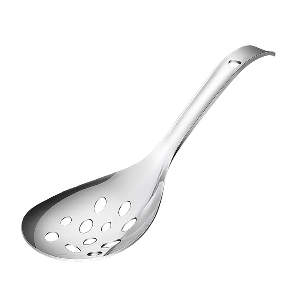 

Stainless Steel Rice Spoon Food Serving Colander Cookware Metal Scoop Slotted Strainer Ladle Home Pasta