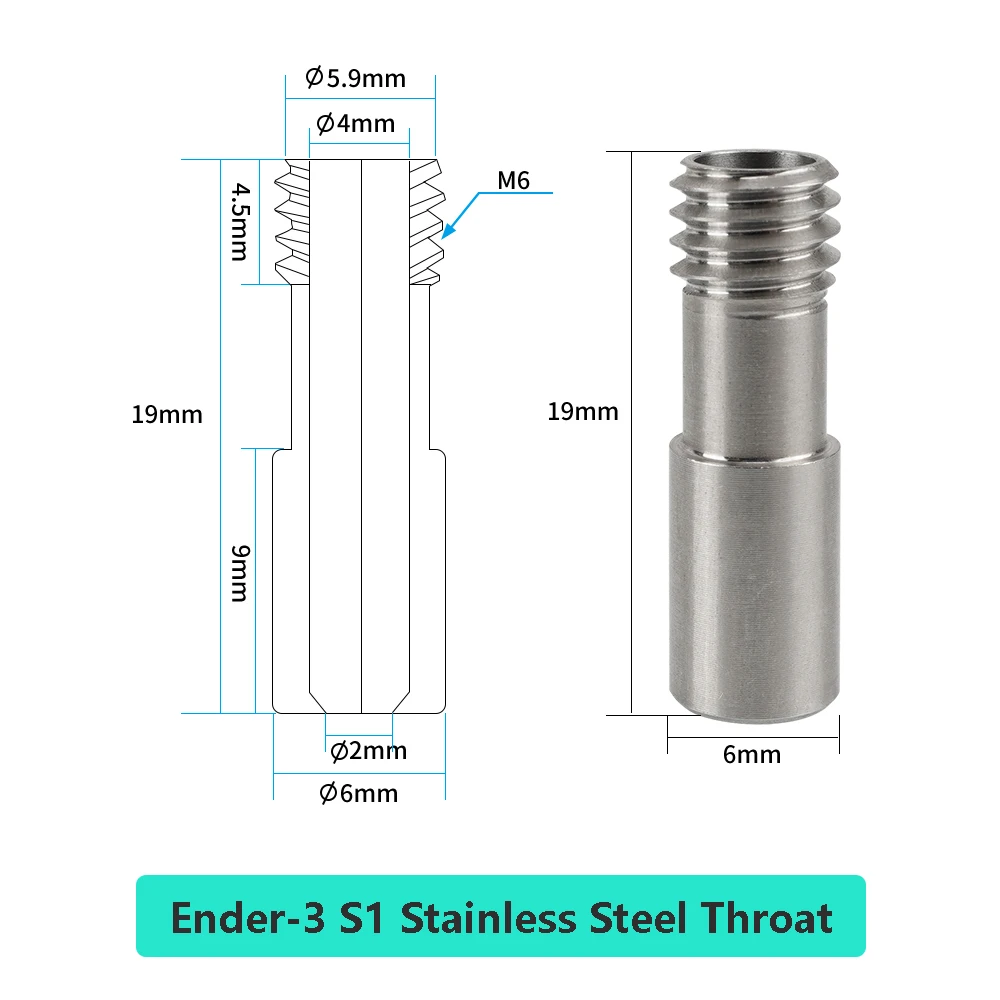 1/2 шт. Ender-3 S1 горло биметаллическое из титанового сплава терморазрыв Hotend для Ender 3