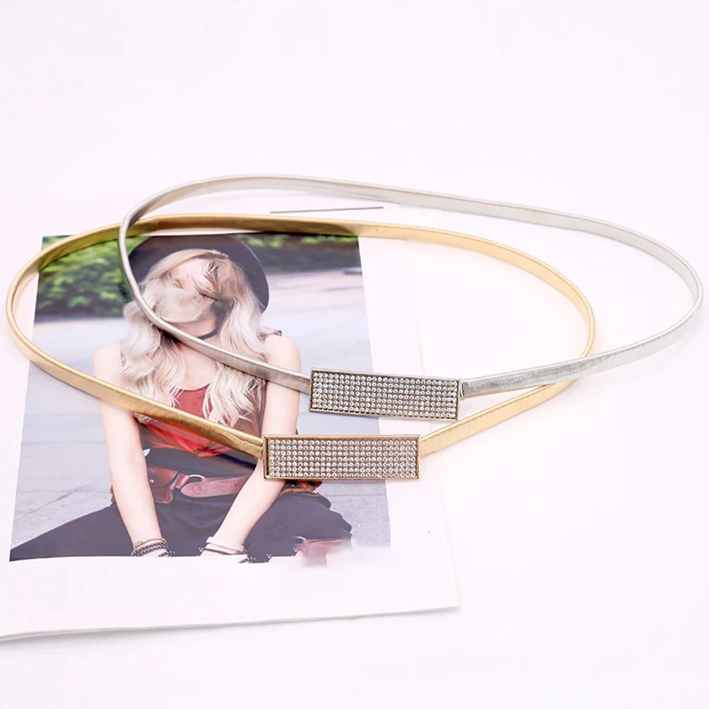 

1 шт., Женский металлический эластичный пояс с бантом