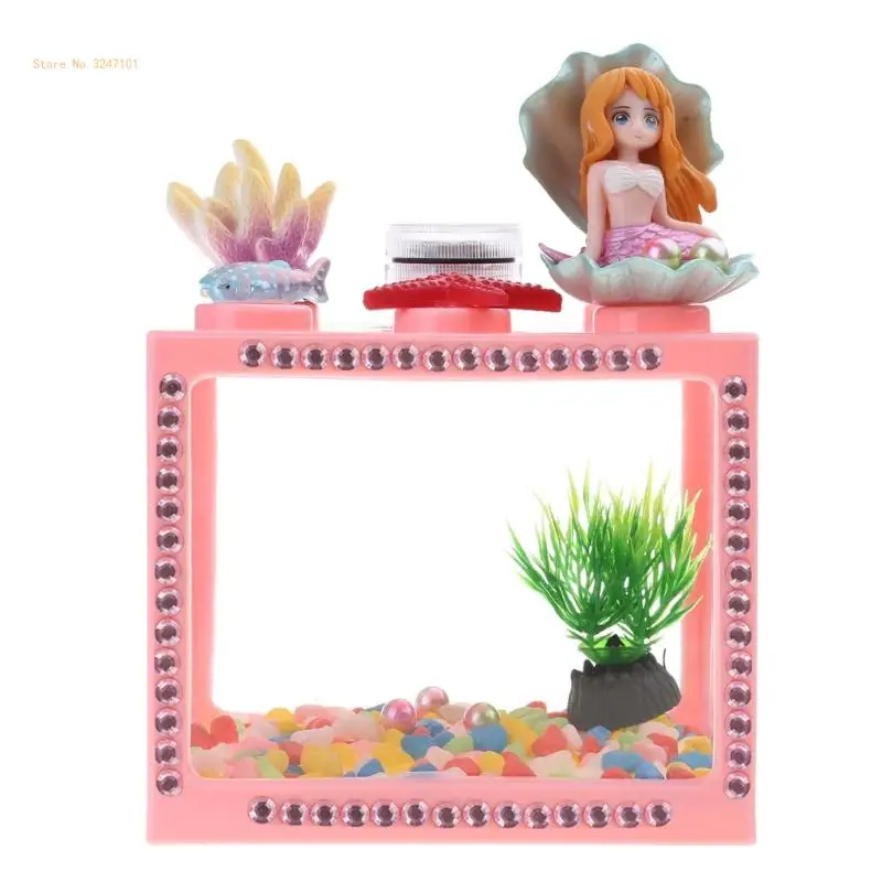 Маленький Betta для аквариума DIY детей мини-пластмассовые террариумы крошечные