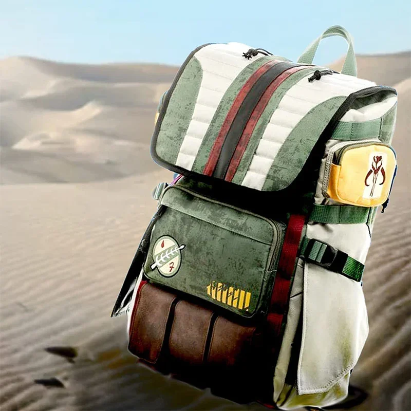 Мужской рюкзак для ноутбука Star Yoda Boba Fett Большой Вместительный с рисунком