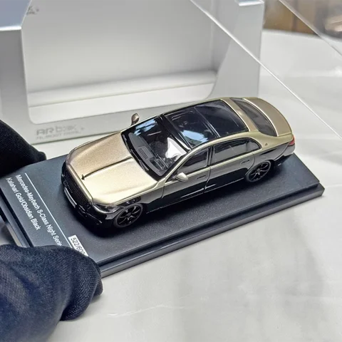 WELLY Almost Real 1/64 S-Class W223 Night Series 2023 металлическая модель автомобиля