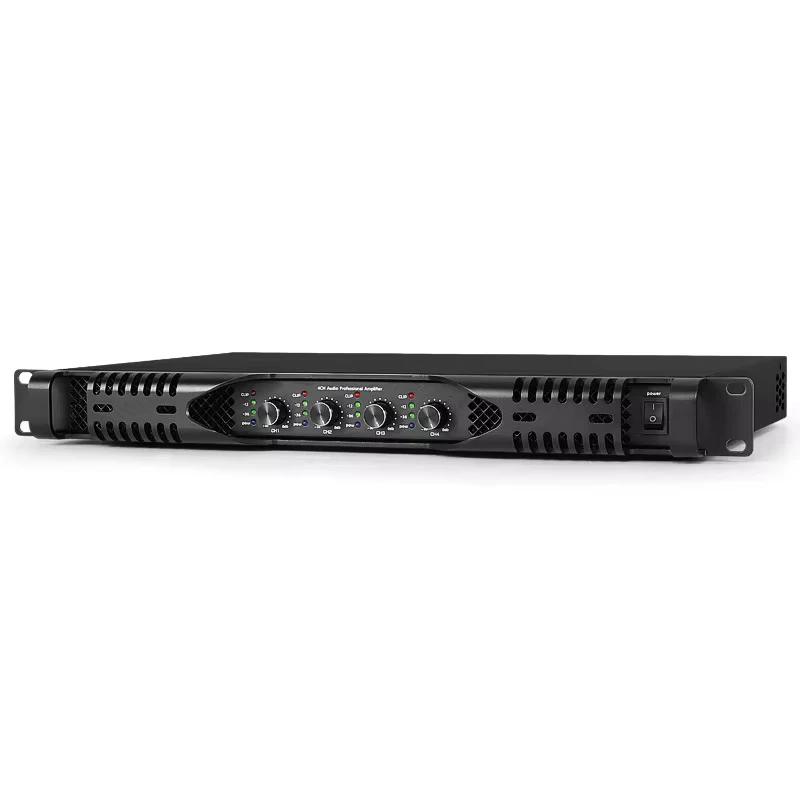 Фото PA41300 1U 1300W Усилитель мощности 4-канальный цифровой аудиоусилитель профессионального класса, усилитель мощности класса D для линейных массивов, предусилитель для акустических систем. №3