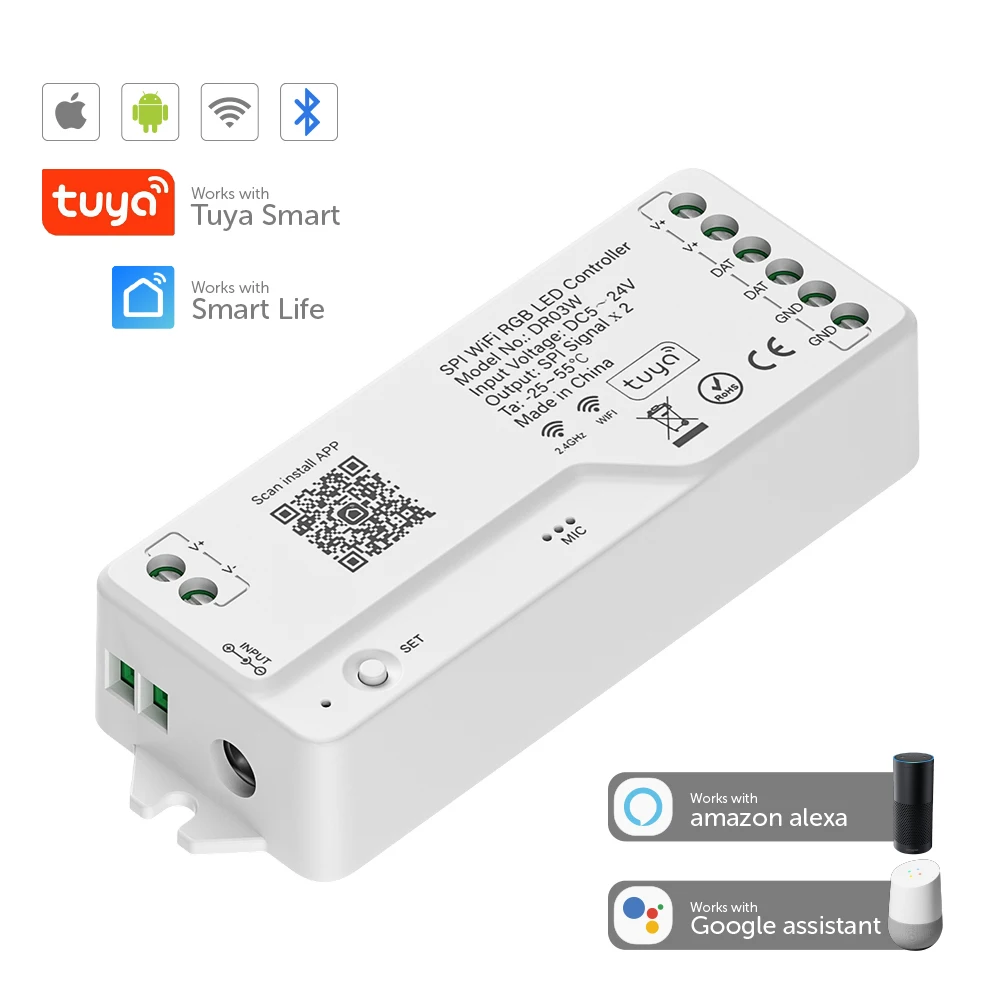 

FCOB RGB Контроллер DR04W-RGBW IC 700 пикселей