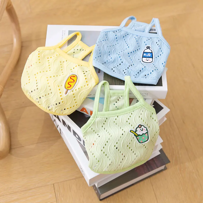 

Hollow Out Design Dog Clothes Summer Puppy Simple Stick Cloth Suspender Mesh Breathable Vest Teddy Thin Style Clothes