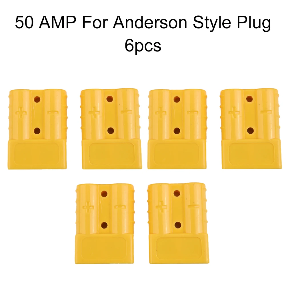 

6Pcs 50A Plug Connectors For Anderson Yellow 64WG 12-24V DC Power Tools With/without Terminal For Caravans 4WD Refrigerator