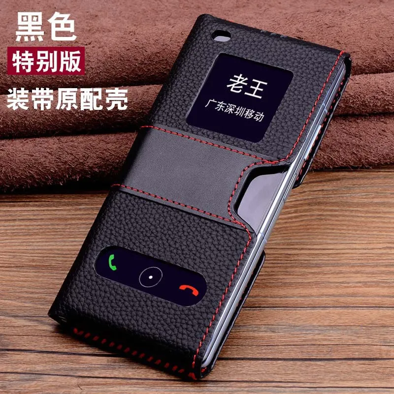 Handmade Genuine Leather Case For Huawei Mate X2 Top Layer Cow Phone Cover Pouch Bag For Huawei Mate X2 Fundas Skin Coque Capa