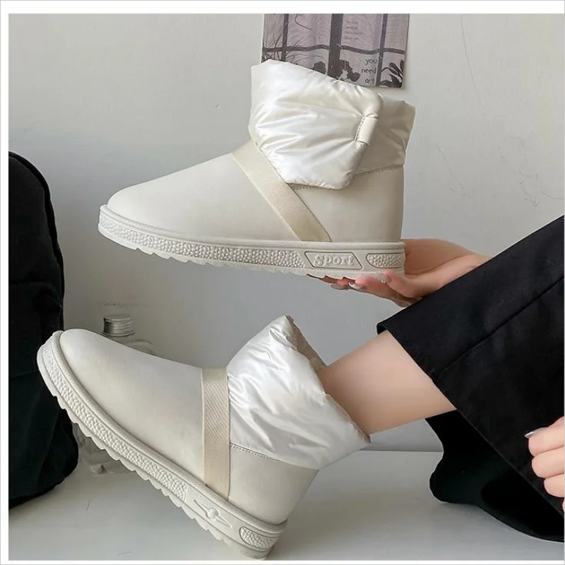 2023 New Arrived Women Snow Shoes  Women Ankle Boots Solid Ladies Shoes For Female Warm Plush Winter Shoes