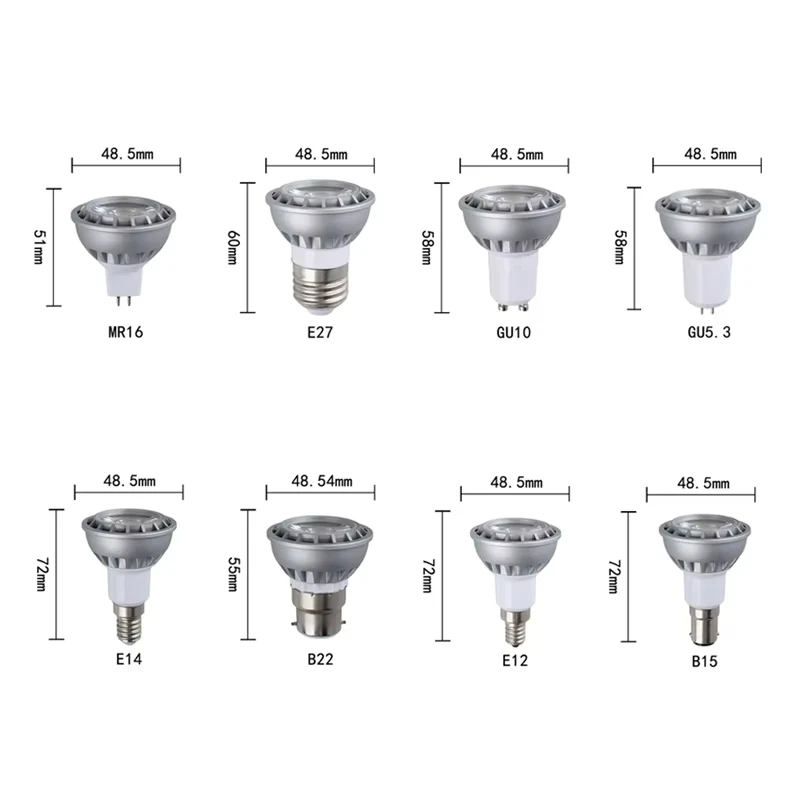 Светодиодный прожектор 5W COB 24V декоративная лампочка GU10 45° угловое освещение 3000K /