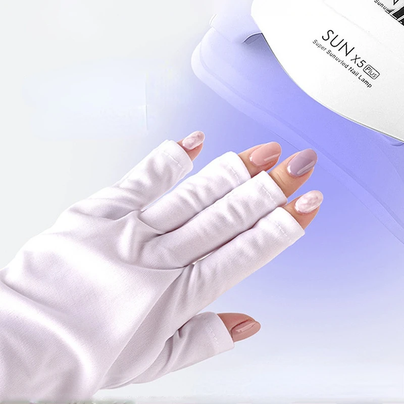 

Nail Care Anti Ultraviolet Gloves Anti Phototherapy Machine UV Lamp Light Baking Black Fingernails Breathable Nail Shop Tools