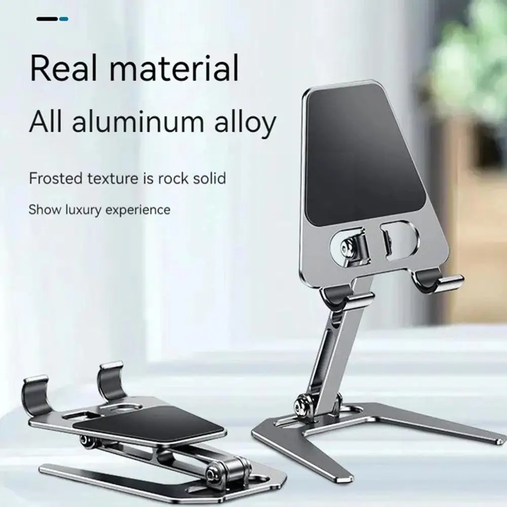 

All Aluminum Alloy Mobile Phone Stand Angles Adjustable Desktop Foldable Stand Portable Lazy Stand For Ipad Tablet Universa I8P1