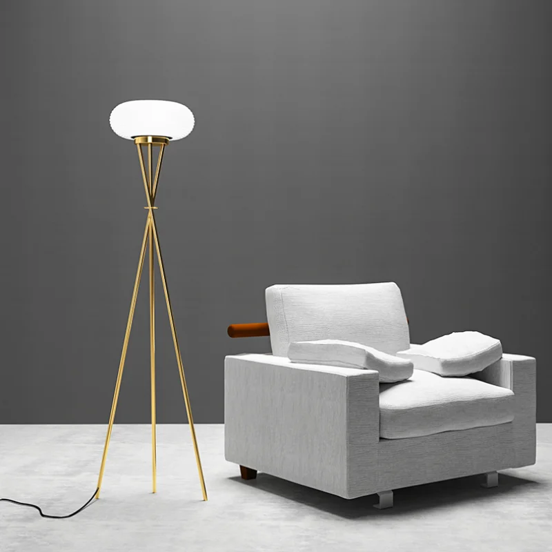 

Scandinavian Tripod Led Floor Lamps Living Room Sofa Side Standing Lamp Study Hotel Guest Room Bedroom Bedside Decorative Light