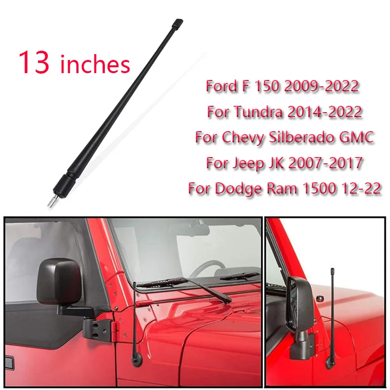 

13 "антенна для Wrangler JK TJ Ford F150 Silberado Dodge Ram 1500 ForTundra приемный Мачтовый адаптер