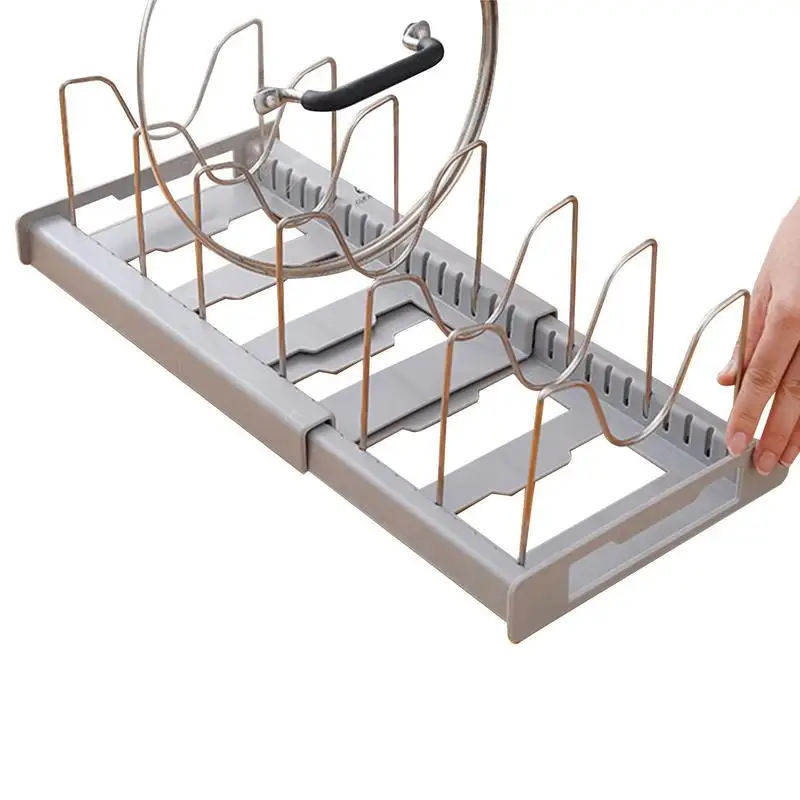 

Держатель для крышки кастрюли, сушилка для кастрюль и сковородок, держатель для Крышки Шкафа, экономия места, легкая установка, кухонный дер...