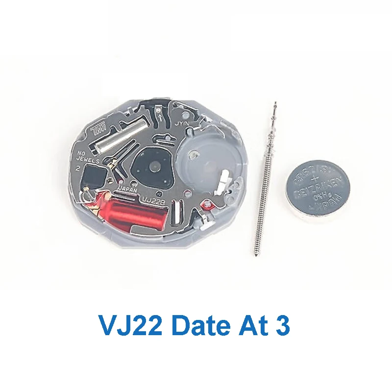 Фото Японский механизм TMI VJ22B, кварцевая дата, механизм 3/6, VJ22, новые и оригинальные аксессуары для часов с улучшенным использованием №2
