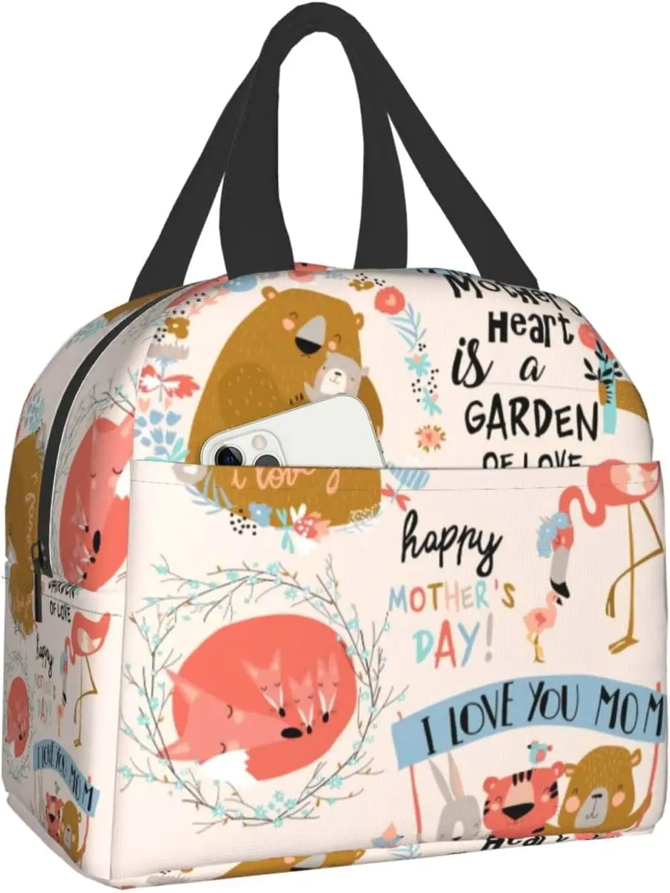 

Водонепроницаемая изолированная многоразовая сумка для обедов Mama Bear, контейнер для еды и напитков, для улицы, работы, школы, пикника, пляжа