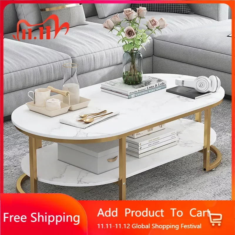 

Luxury Design Coffee Tables Living Room Side Comfortable Storage Round Marble Makeup Mobile Table Wooden Mesas Bajas Furnitures