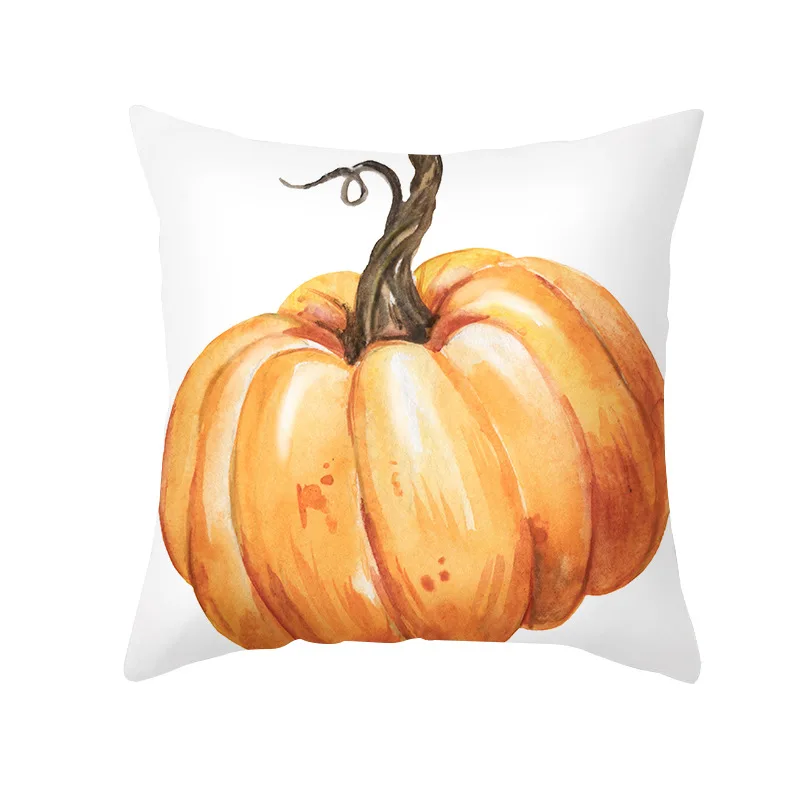 Hello Autumn Pumpkin Pillow Case for Sofa Thanksgiving Harvest Holiday Pillow Covers Polyester Cushion Cover 45x45cm Home Decor images - 6