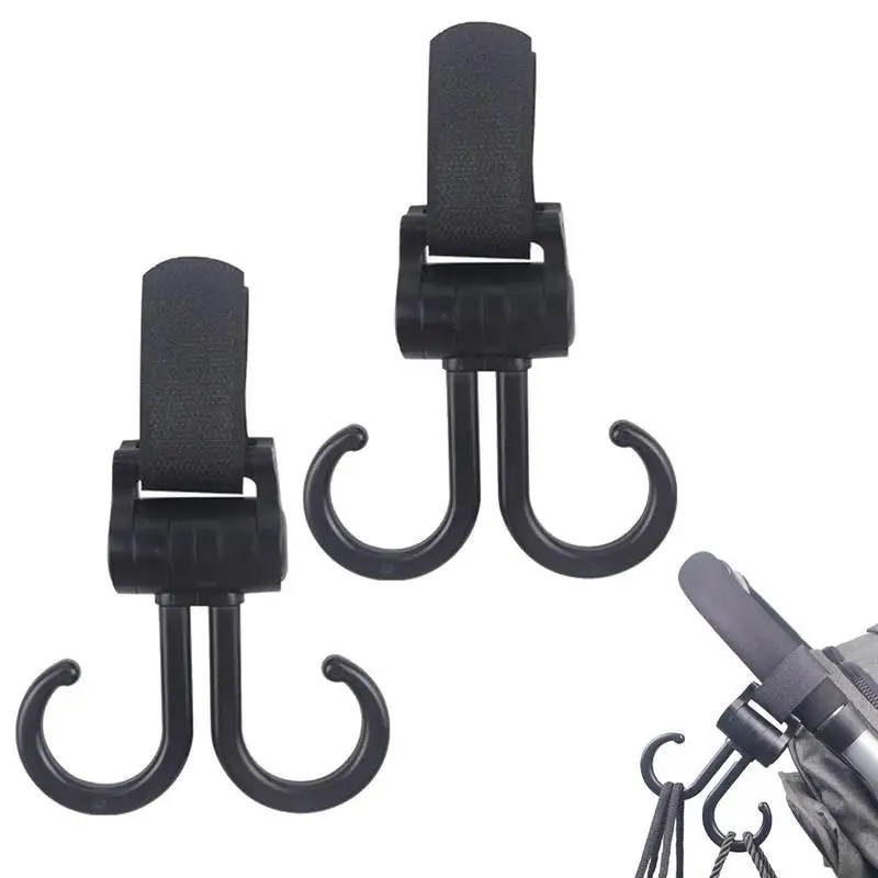 

Portable Stroller Hooks 360 Degree Rotation Adjustable Convenient Stroller Clips For Diaper Bag Purse Hangings On Buggys Or Pram